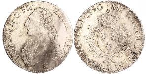 1 Ecu Francia medioevale (843-1791) Argento Luigi XVI di Francia (1754 - 1793)