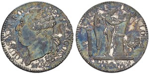 1 Ecu Francia medioevale (843-1791) Argento Luigi XVI di Francia (1754 - 1793)