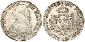 1 Ecu Francia medioevale (843-1791) Argento Luigi XVI di Francia (1754 - 1793)