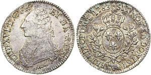 1 Ecu Francia medioevale (843-1791) Argento Luigi XVI di Francia (1754 - 1793)