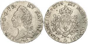 1 Ecu Francia medioevale (843-1791) Argento Luigi XV di Francia (1710-1774)