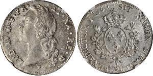 1 Ecu Francia medioevale (843-1791) Argento Luigi XV di Francia (1710-1774)