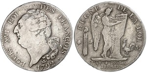 1 Ecu Francia medioevale (843-1791) Argento Luigi XVI di Francia (1754 - 1793)