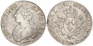 1 Ecu Francia medioevale (843-1791) Argento Luigi XVI di Francia (1754 - 1793)