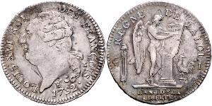 1 Ecu Francia medioevale (843-1791) Argento Luigi XVI di Francia (1754 - 1793)