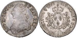 1 Ecu Francia medioevale (843-1791) Argento Luigi XVI di Francia (1754 - 1793)