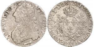 1 Ecu Francia medioevale (843-1791) Argento Luigi XVI di Francia (1754 - 1793)