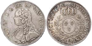 1 Ecu Francia medioevale (843-1791) Argento Luigi XV di Francia (1710-1774)