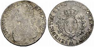 1 Ecu Francia medioevale (843-1791) Argento Luigi XVI di Francia (1754 - 1793)