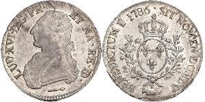 1 Ecu Francia medioevale (843-1791) Argento Luigi XVI di Francia (1754 - 1793)