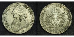 1 Ecu Francia medioevale (843-1791) Argento Luigi XVI di Francia (1754 - 1793)