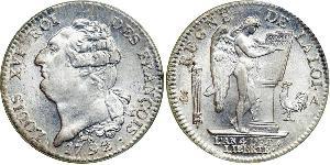 1 Ecu Francia medioevale (843-1791) Argento Luigi XVI di Francia (1754 - 1793)