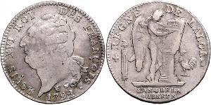 1 Ecu Francia medioevale (843-1791) Argento Luigi XVI di Francia (1754 - 1793)