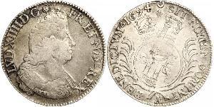 1 Ecu Francia medioevale (843-1791) Argento Luigi XIV di Francia (1638-1715)