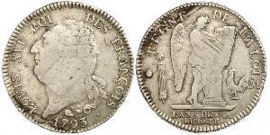 1 Ecu Francia medioevale (843-1791) Argento Luigi XVI di Francia (1754 - 1793)