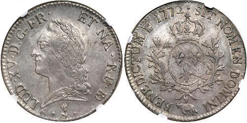 1 Ecu Francia medioevale (843-1791) Argento Luigi XV di Francia (1710-1774)