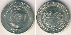 1 Ecu Royaume-Uni Cuivre/Nickel 