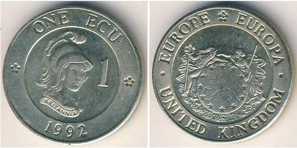 1 Ecu Royaume-Uni Cuivre/Nickel 
