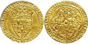 1 Ecu Kingdom of France (843-1791) Gold Karl VI (1368-1422)