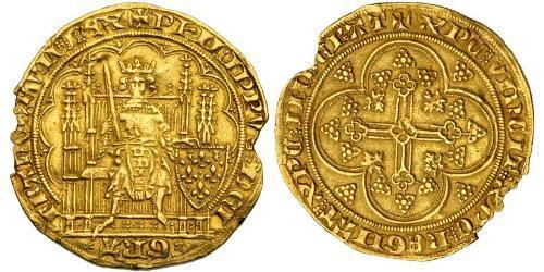 1 Ecu Kingdom of France (843-1791) Gold Philipp VI, König von Frankreich (1293 - 1350)