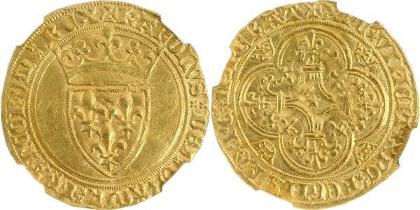 1 Ecu Kingdom of France (843-1791) Gold Karl VI (1368-1422)