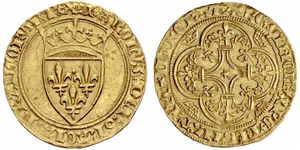 1 Ecu Kingdom of France (843-1791) Gold Charles VI of France (1368-1422)