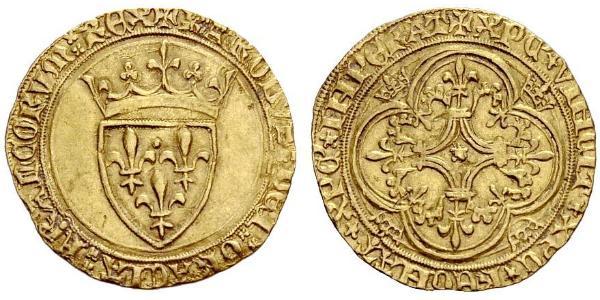 1 Ecu Kingdom of France (843-1791) Gold Karl VI (1368-1422)