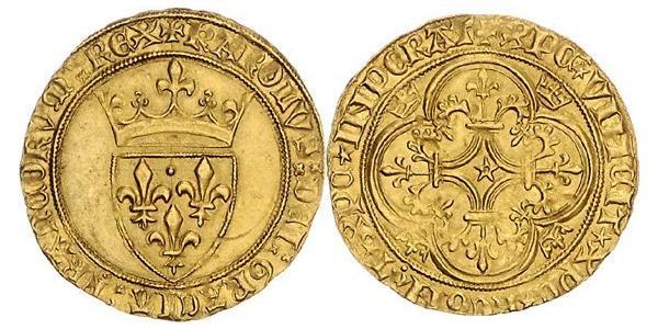 1 Ecu Kingdom of France (843-1791) Gold Charles VI of France (1368-1422)