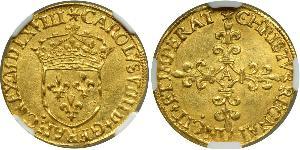 1 Ecu Kingdom of France (843-1791) Or Charles IX (roi de France)(1550 -1574)