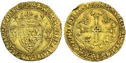 1 Ecu Francia medioevale (843-1791) Oro Carlo VII di Francia (1403 - 1461)