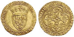 1 Ecu Francia medioevale (843-1791) Oro Carlo VI di Francia (1368-1422)