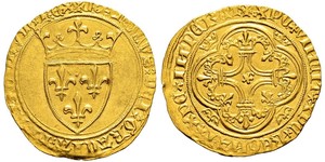 1 Ecu Francia medioevale (843-1791) Oro Carlo VI di Francia (1368-1422)