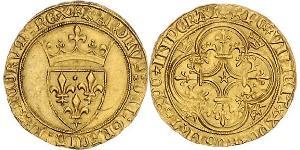 1 Ecu Francia medioevale (843-1791) Oro Carlo VI di Francia (1368-1422)