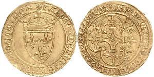 1 Ecu Francia medioevale (843-1791) Oro Carlo VI di Francia (1368-1422)