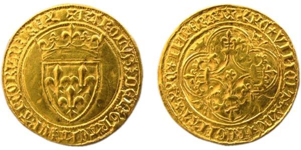 1 Ecu Francia medioevale (843-1791) Oro Carlo VI di Francia (1368-1422)