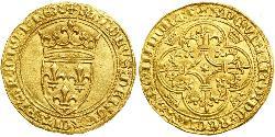 1 Ecu Reino de Francia (843-1791) Oro Carlos VI de Francia (1368-1422)