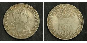 1 Ecu Francia Plata Luis XIV de Francia (1638-1715)