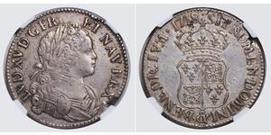 1 Ecu Francia Plata 