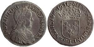 1 Ecu Francia Plata Luis XIV de Francia (1638-1715)