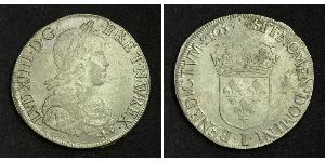 1 Ecu Francia Plata Luis XIV de Francia (1638-1715)