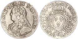 1 Ecu Reino de Francia (843-1791) Plata Luis XV de Francia (1710-1774)
