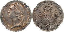 1 Ecu Reino de Francia (843-1791) Plata Luis XV de Francia (1710-1774)