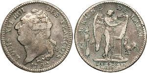 1 Ecu Reino de Francia (843-1791) Plata Luis XVI de Francia (1754 - 1793)