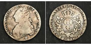 1 Ecu Reino de Francia (843-1791) Plata Luis XVI de Francia (1754 - 1793)