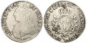 1 Ecu Reino de Francia (843-1791) Plata Luis XVI de Francia (1754 - 1793)