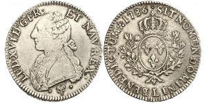 1 Ecu Reino de Francia (843-1791) Plata Luis XVI de Francia (1754 - 1793)