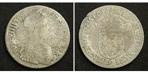 1 Ecu Frankreich Silber Ludwig XIV (1638-1715)