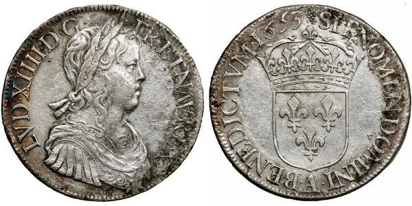 1 Ecu Frankreich Silber Ludwig XIV (1638-1715)