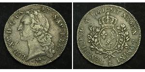 1 Ecu Kingdom of France (843-1791) Silber Ludwig XV (1710-1774)