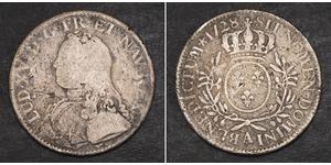 1 Ecu Kingdom of France (843-1791) Silber Ludwig XV (1710-1774)